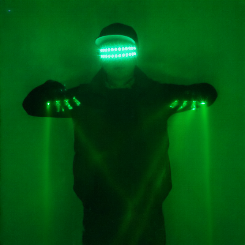 Rechargeable Laser Stage Performance Gloves