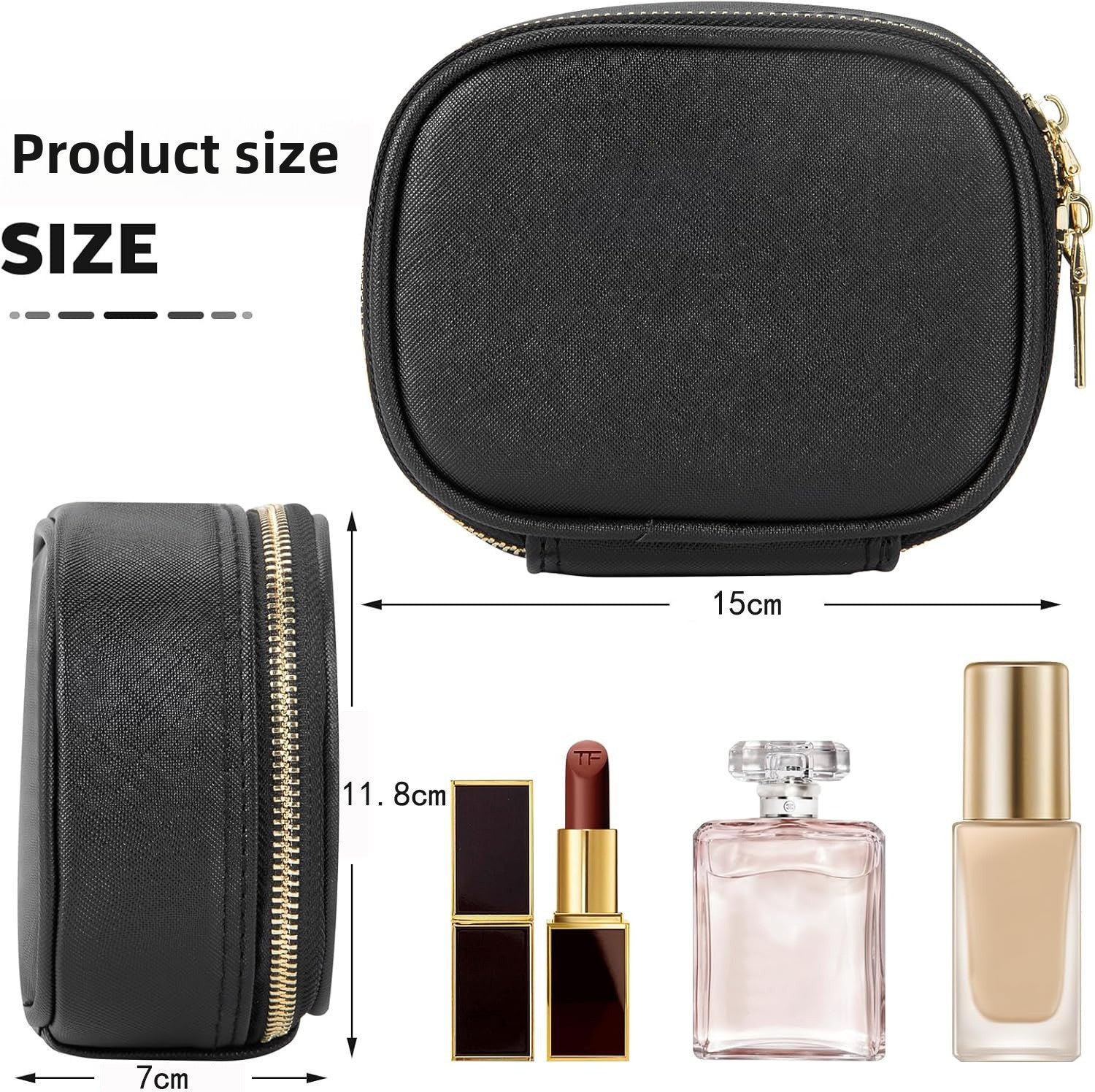 Rechargeable LED Cosmetic Bag with Mirror