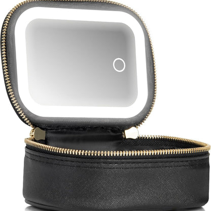 Rechargeable LED Cosmetic Bag with Mirror