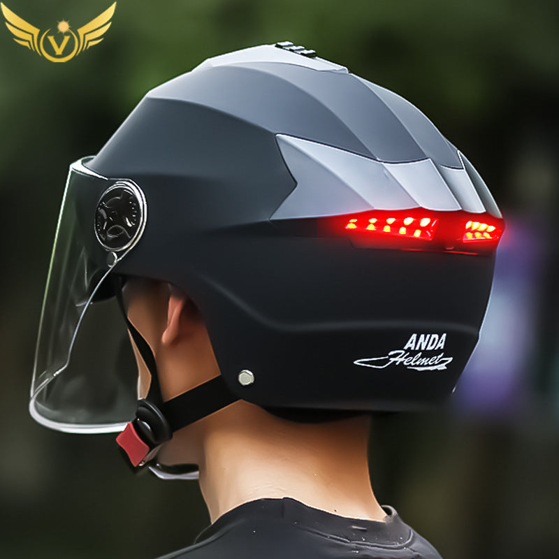 Rechargeable LED Half Helmet
