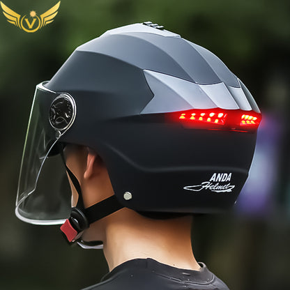 Rechargeable LED Half Helmet