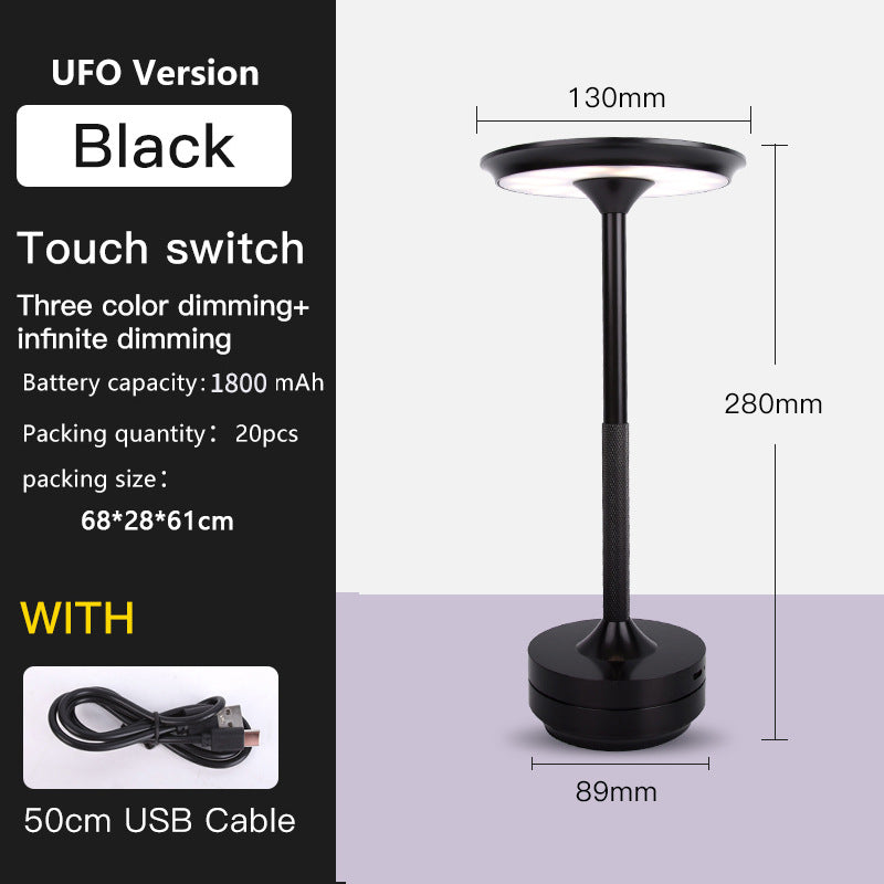 Rechargeable LED Metal Table Lamp with Touch Control