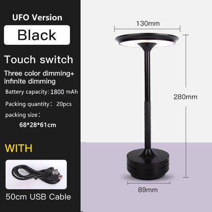 Rechargeable LED Metal Table Lamp with Touch Control