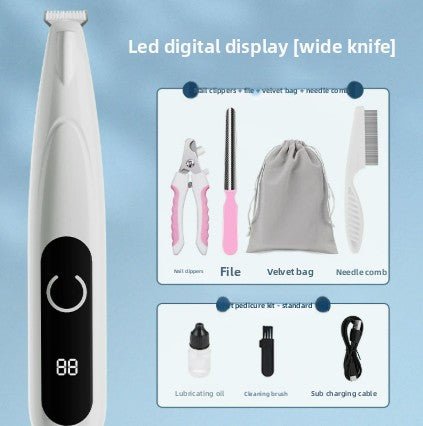 Rechargeable LED Pet Grooming Trimmer
