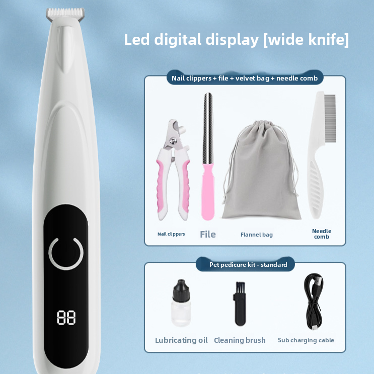 Rechargeable LED Pet Hair Trimmer