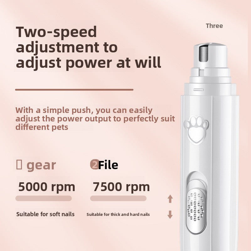 Rechargeable LED Pet Nail Grinder Trimmer