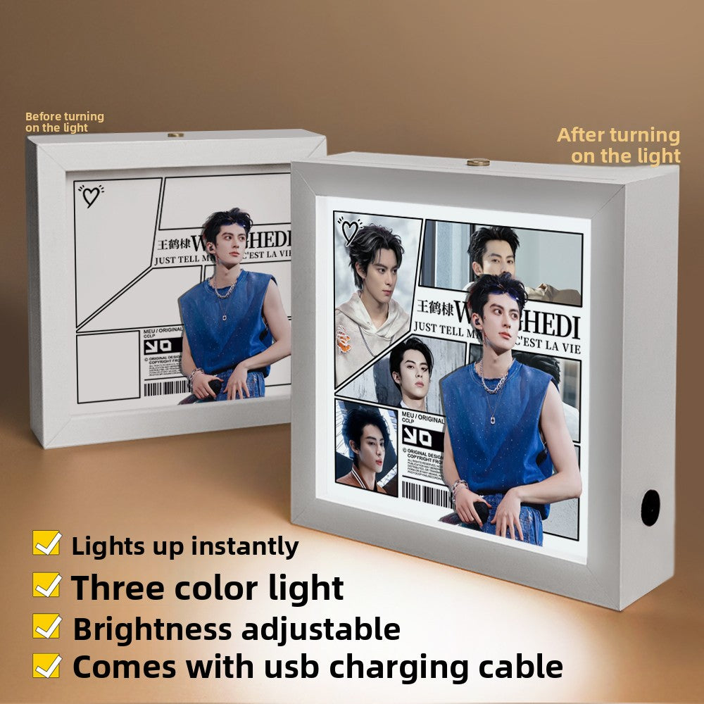 Rechargeable LED Photo Frame with Celebrity Designs