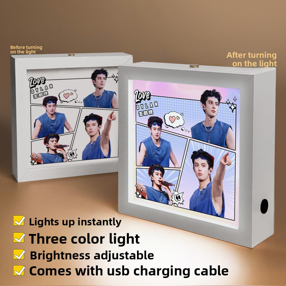 Rechargeable LED Photo Frame with Celebrity Designs