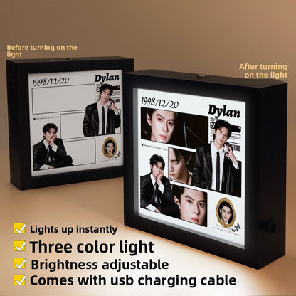 Rechargeable LED Photo Frame with Celebrity Designs