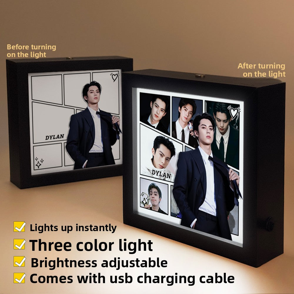 Rechargeable LED Photo Frame with Celebrity Designs