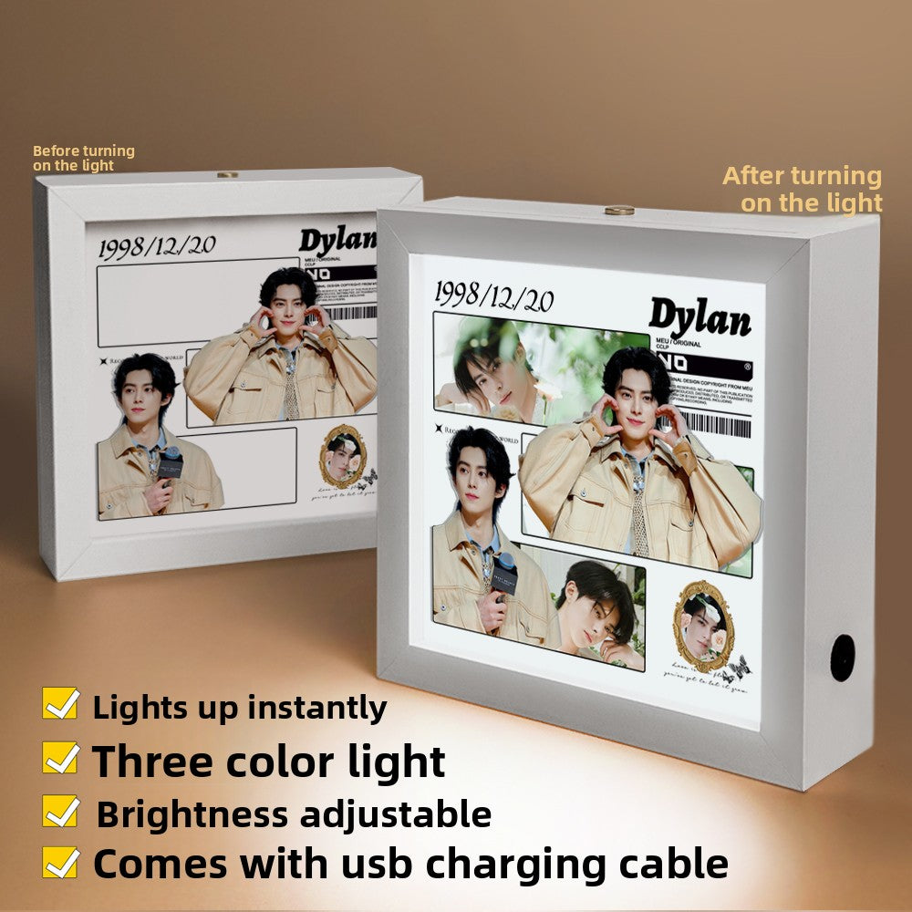 Rechargeable LED Photo Frame with Celebrity Designs