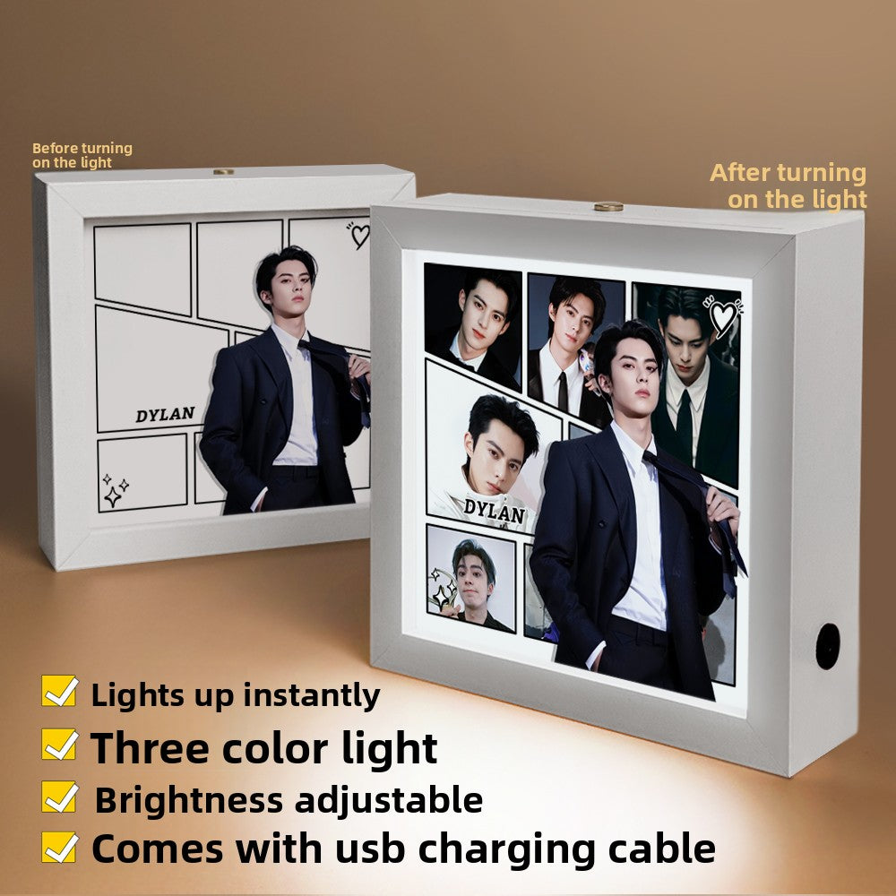 Rechargeable LED Photo Frame with Celebrity Designs