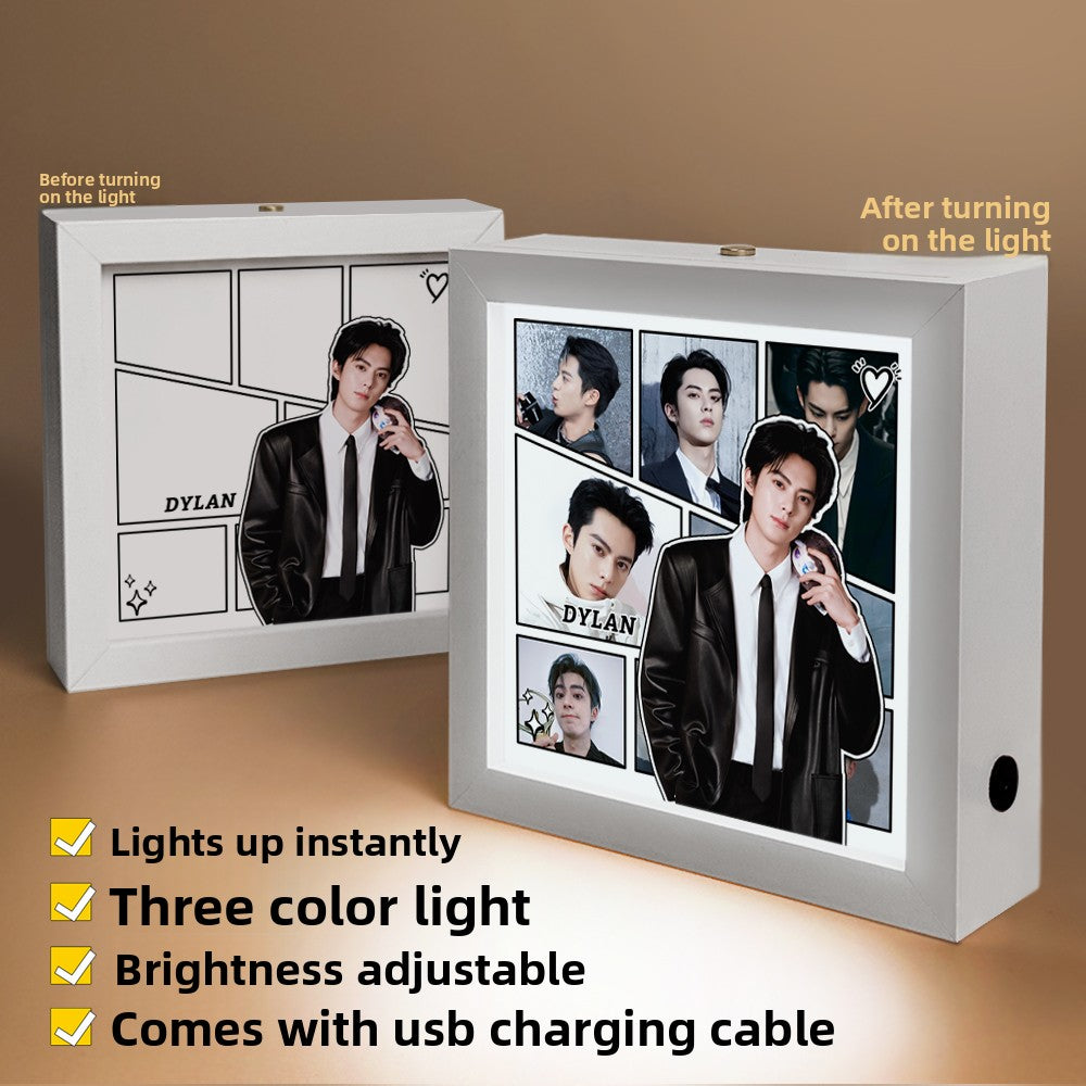 Rechargeable LED Photo Frame with Celebrity Designs