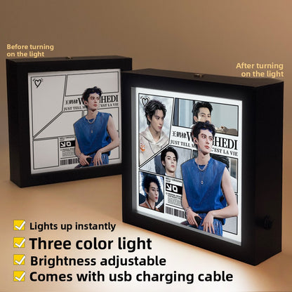 Rechargeable LED Photo Frame with Celebrity Designs