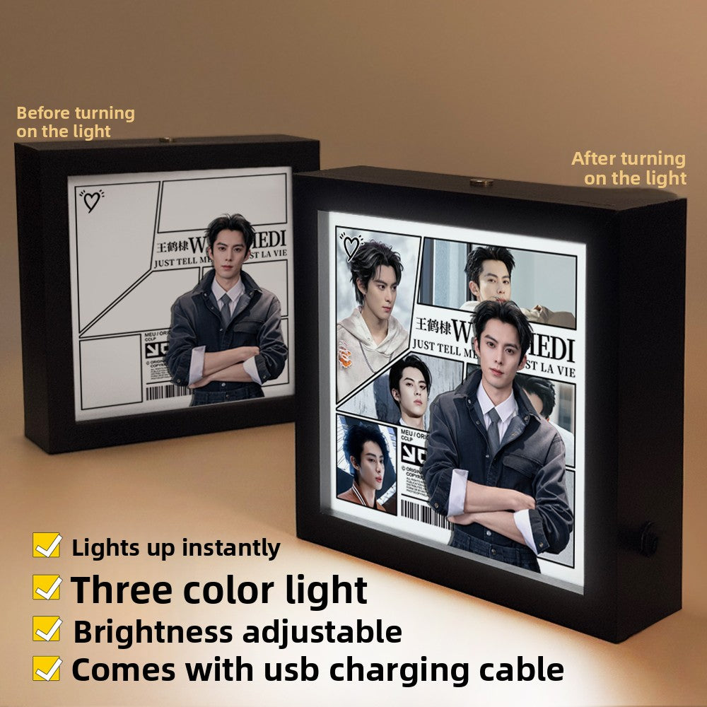 Rechargeable LED Photo Frame with Celebrity Designs