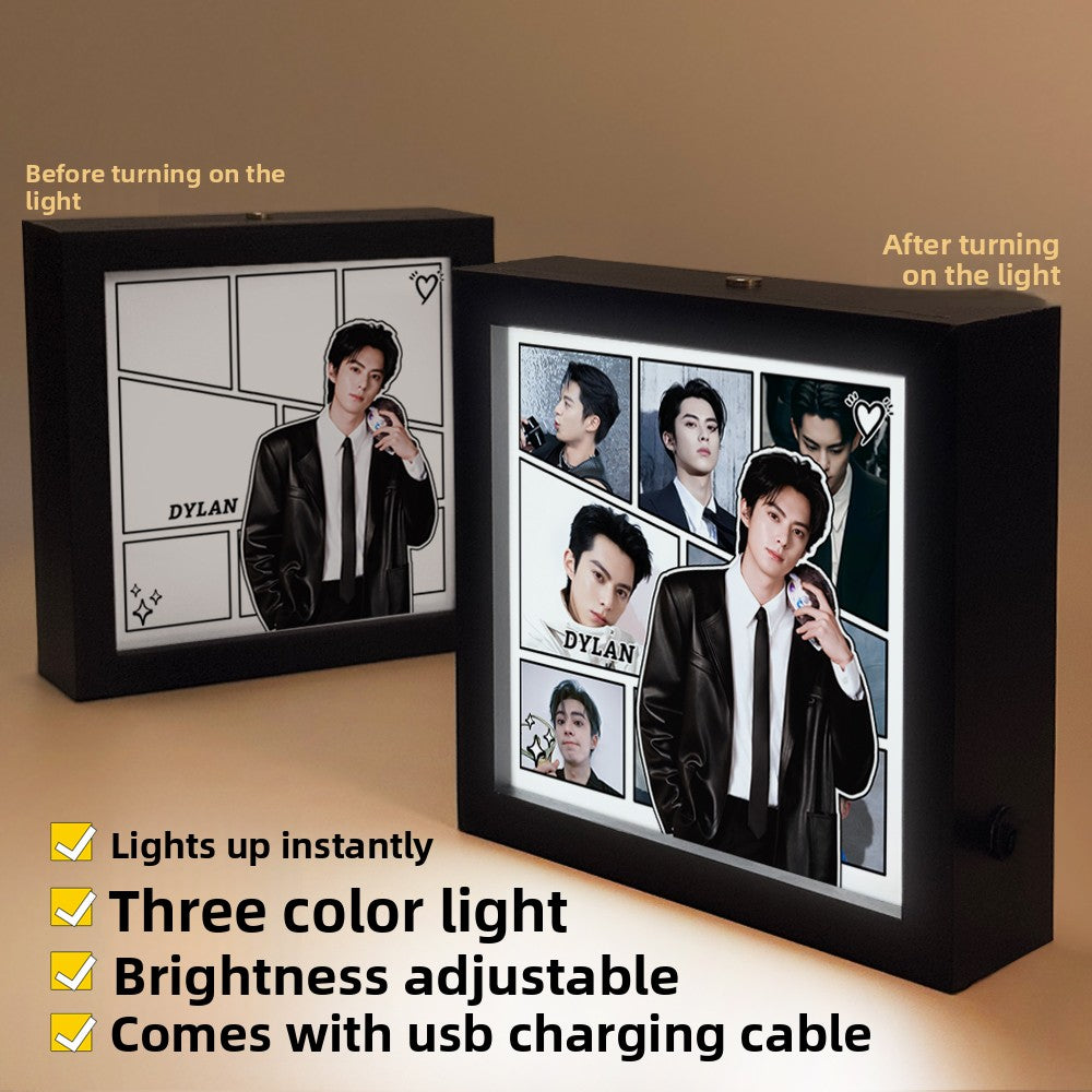 Rechargeable LED Photo Frame with Celebrity Designs