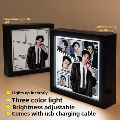 Rechargeable LED Photo Frame with Celebrity Designs