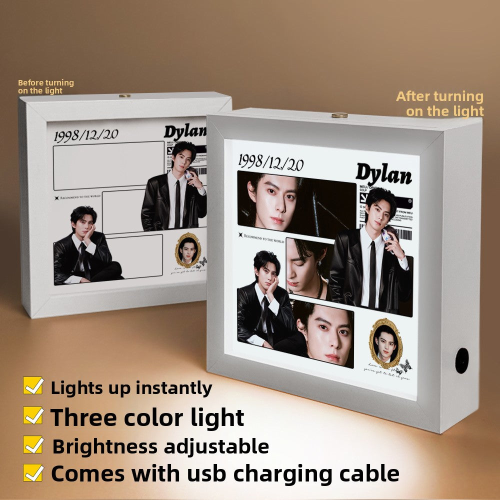 Rechargeable LED Photo Frame with Celebrity Designs