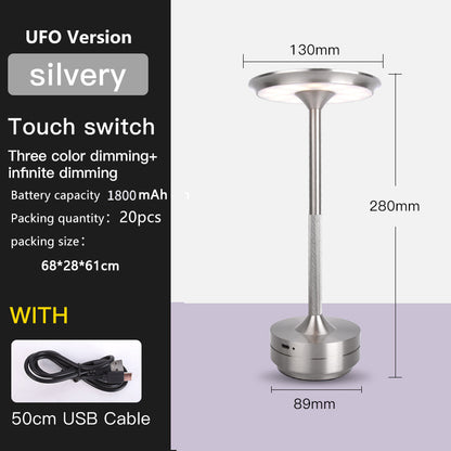 Rechargeable Metal LED Table Lamp with Touch Control