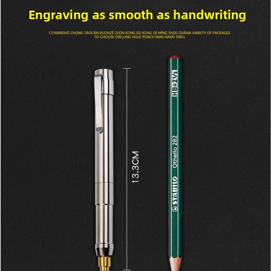 Rechargeable miniature engraving pen