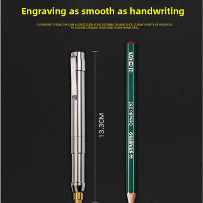 Rechargeable miniature engraving pen