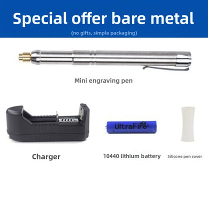 Rechargeable miniature engraving pen