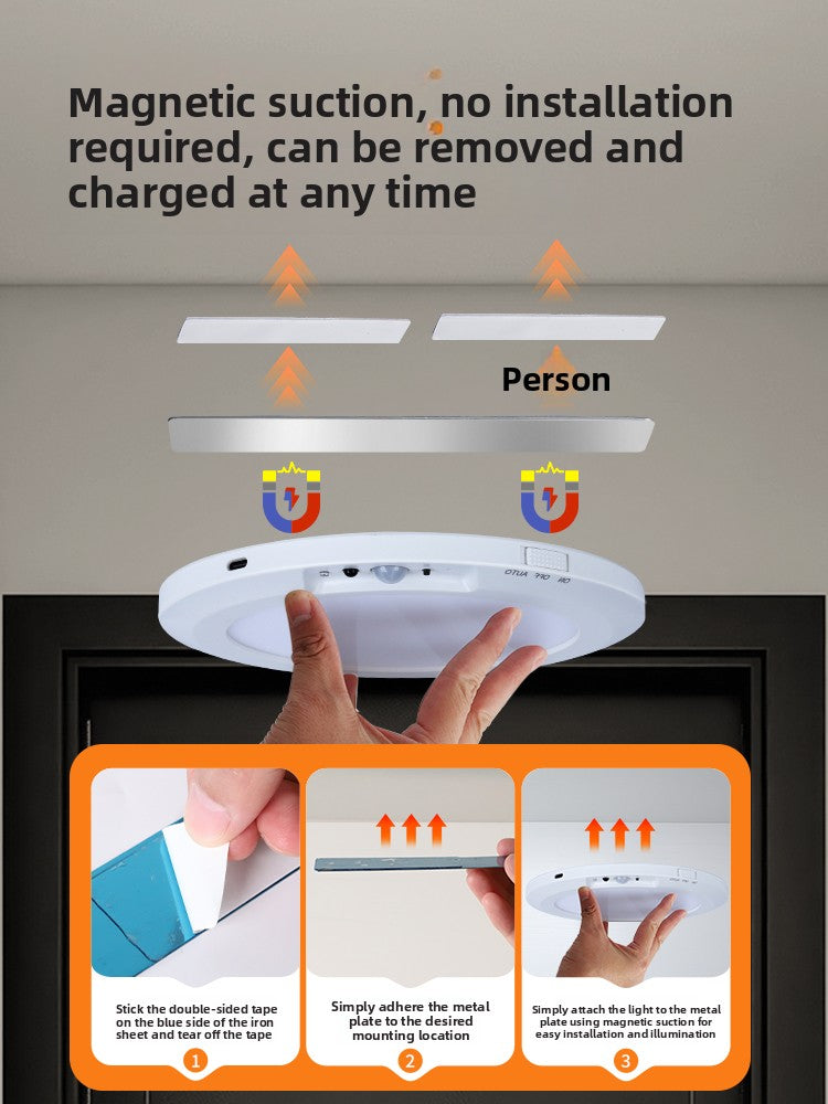 Rechargeable Motion Sensor Ceiling Light with Remote