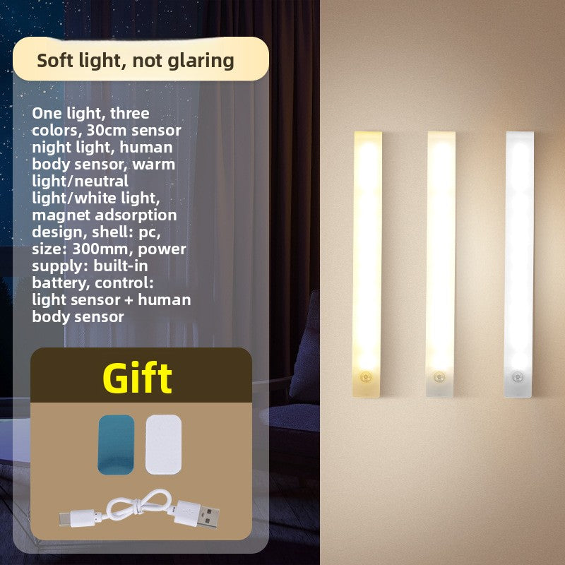 Rechargeable Motion Sensor Night Light with Magnetic Mount