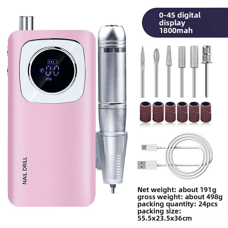 Rechargeable Nail Polisher 45000 RPM Portable Nail Grinder