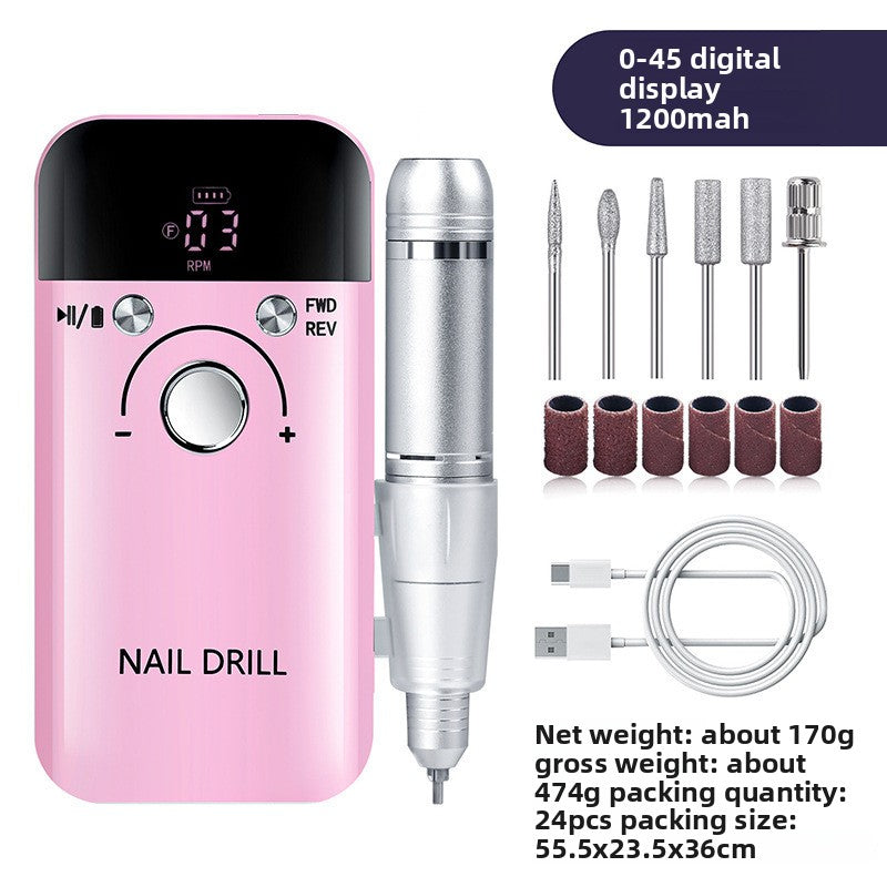 Rechargeable Nail Polisher 45000 RPM Portable Nail Grinder