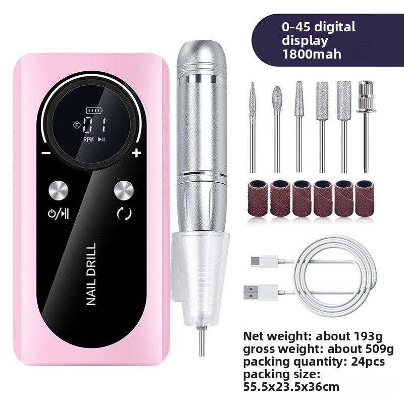 Rechargeable Nail Polisher 45000 RPM Portable Nail Grinder