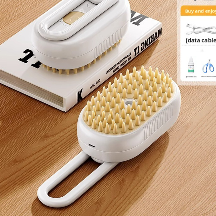Rechargeable Pet Grooming Comb with Spray Function