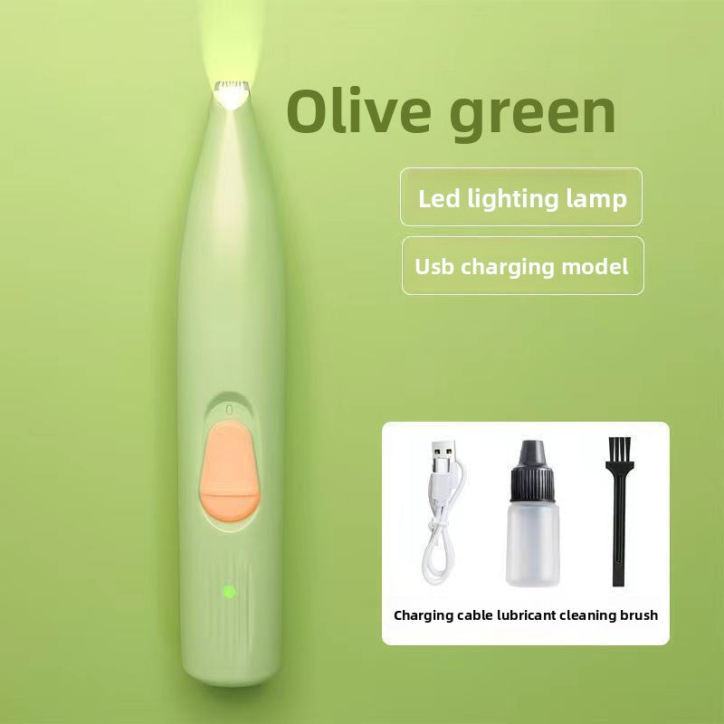 Rechargeable Pet Hair Trimmer with LED Light