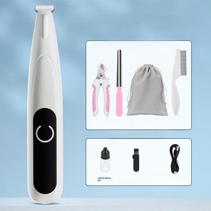 Rechargeable Pet Hair Trimmer with LED Light