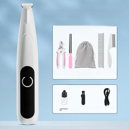 Rechargeable Pet Hair Trimmer with LED Light