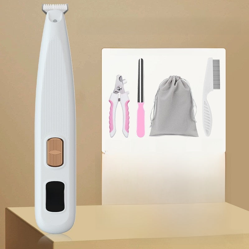 Rechargeable Pet Hair Trimmer with LED Light