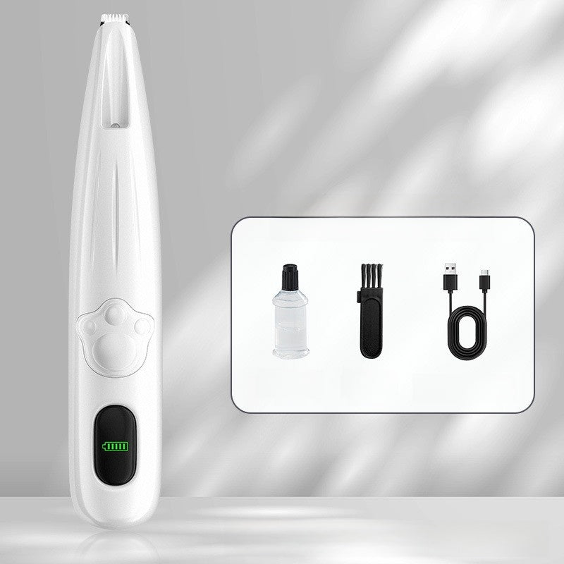 Rechargeable Pet Hair Trimmer with LED Light