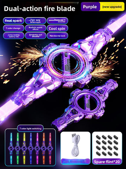 Rechargeable Rotating Laser Sword with Light and Sound