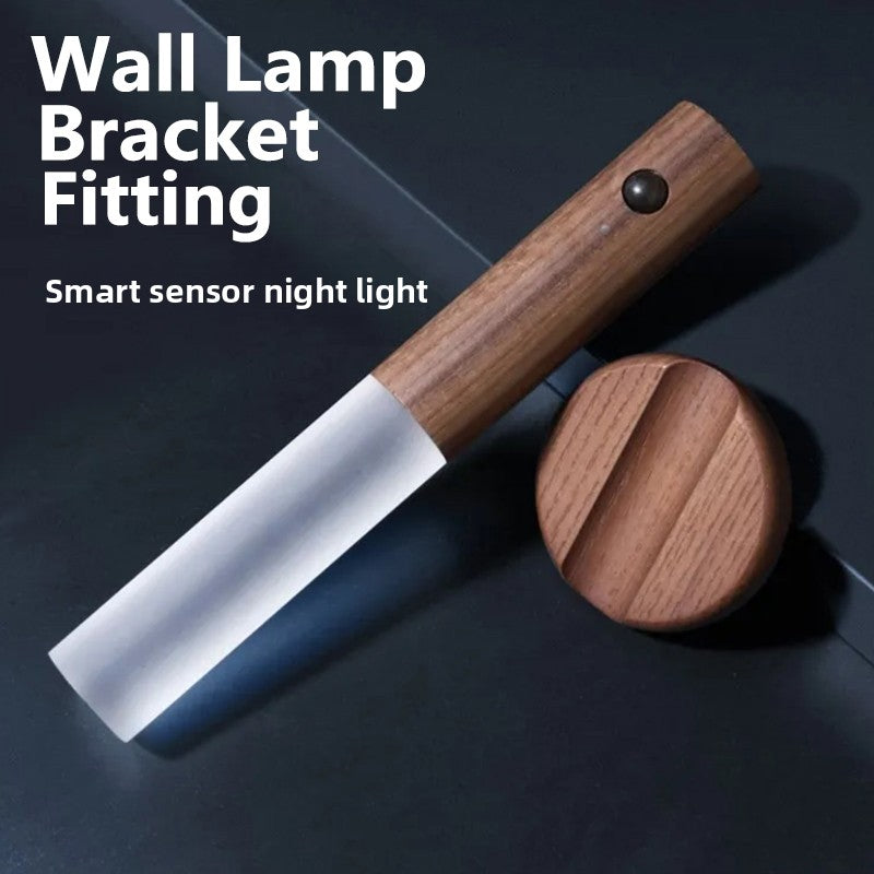 Rechargeable Sensor Wall Lamp with Wood Design