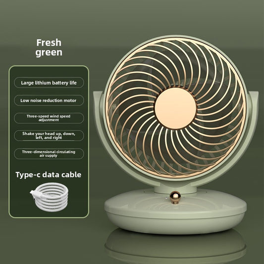 Rechargeable Shaking Head USB Mini Fan