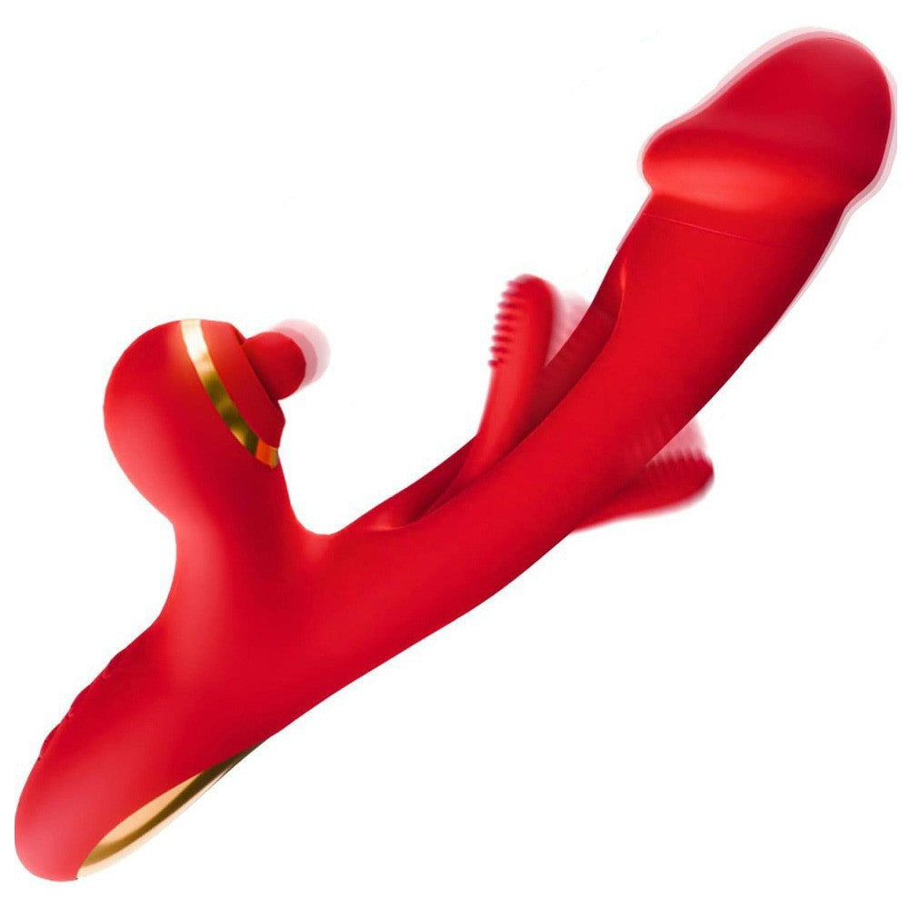 Rechargeable Silicone Vibrator with Suction Function