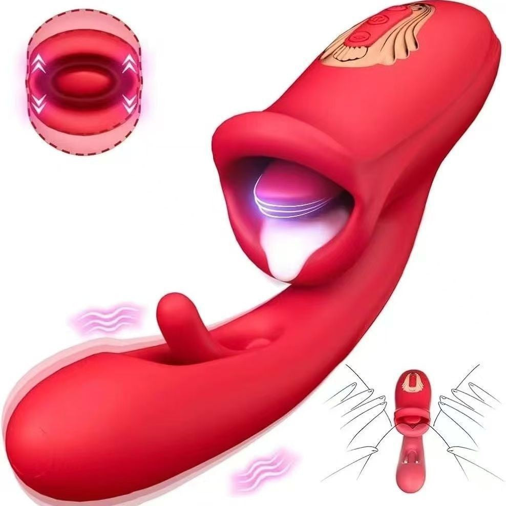 Rechargeable Silicone Vibrator with Suction Function