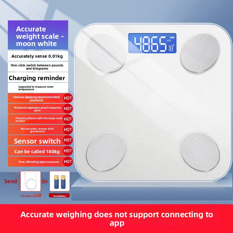 Rechargeable Smart Body Fat Scale with Mi Home App Compatibility