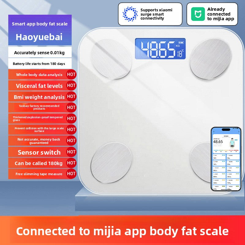 Rechargeable Smart Body Fat Scale with Mi Home App Compatibility