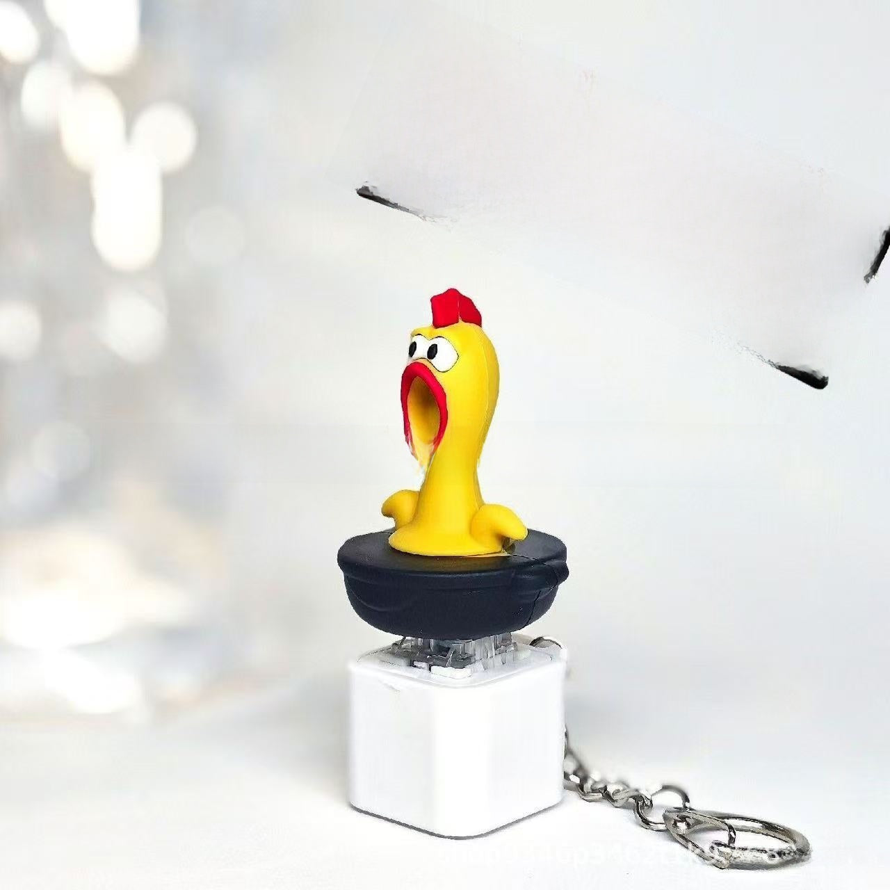 Rechargeable Sound and Light Animal Keychain