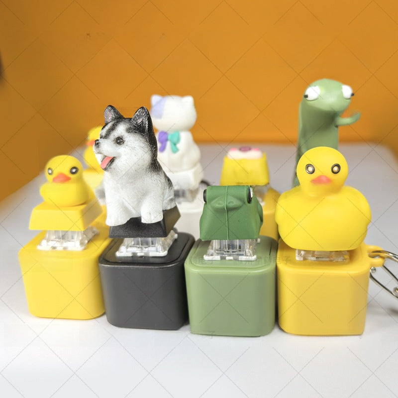 Rechargeable Sound and Light Animal Keychain