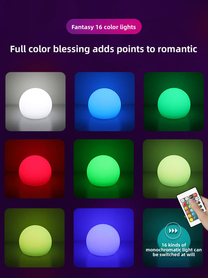 Rechargeable Spherical Night Light with Remote