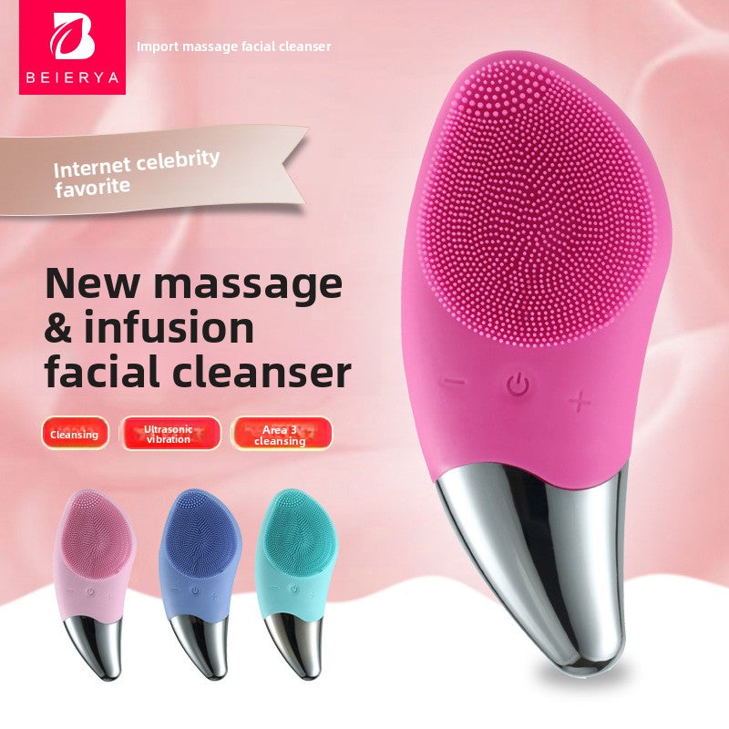 Rechargeable Ultrasonic Silicone Facial Cleanser
