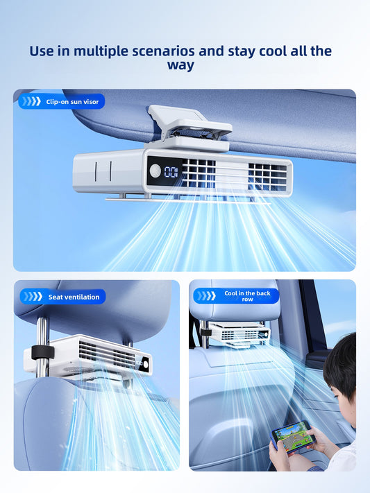 Rechargeable USB Car Seat Fan with 360 Rotation