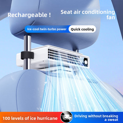 Rechargeable USB Car Seat Fan with 360 Rotation